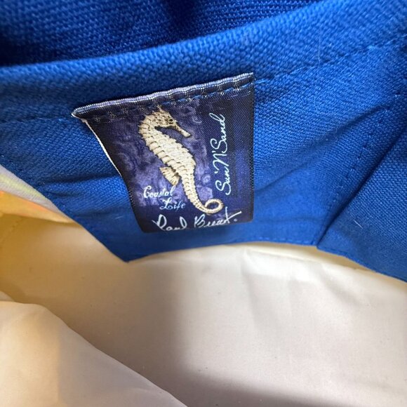 Paul Brent Colorful Beach Tote Bag Flip-Flop Print Canvas Zippered Summer Vibes - Picture 4 of 9